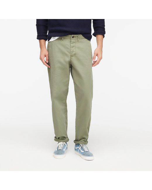 J.Crew Green Wallace & Barnes Military Officer's Chino In Olive Cotton Twill for men