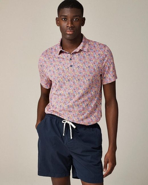 J.Crew Tall Performance Polo Shirt With Coolmax in Pink for Men Lyst