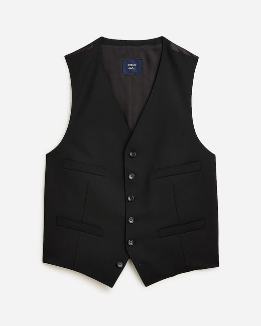 J.Crew Black Ludlow Slim-Fit Tuxedo Vest for men