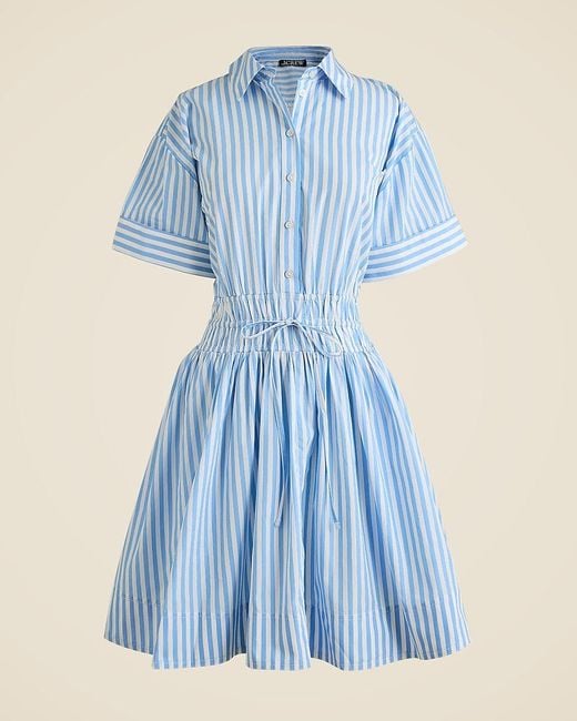 J.Crew Blue Tall Elena Mini Shirtdress