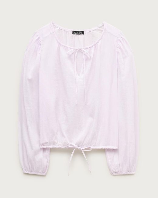 J.Crew Pink Drawstring-Waist Top