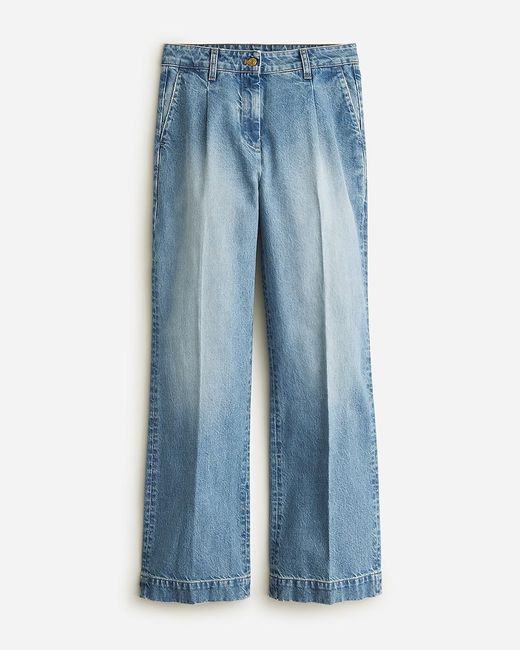 J.Crew Blue Wide-Leg Essential Jean