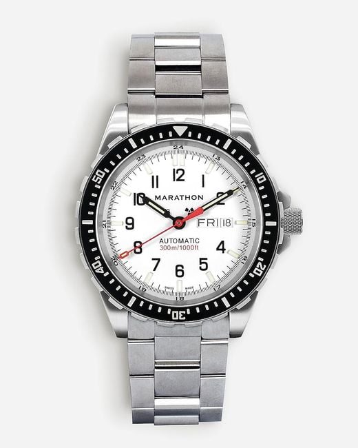 J.Crew Metallic Marathon Watch Company Arctic-Edition Jumbo Day/Date Automatic With Stainless Steel Bracelet for men