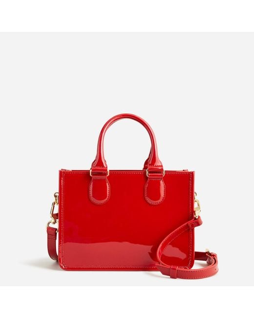 J.Crew Red Vienna Lady Bag In Patent Leather