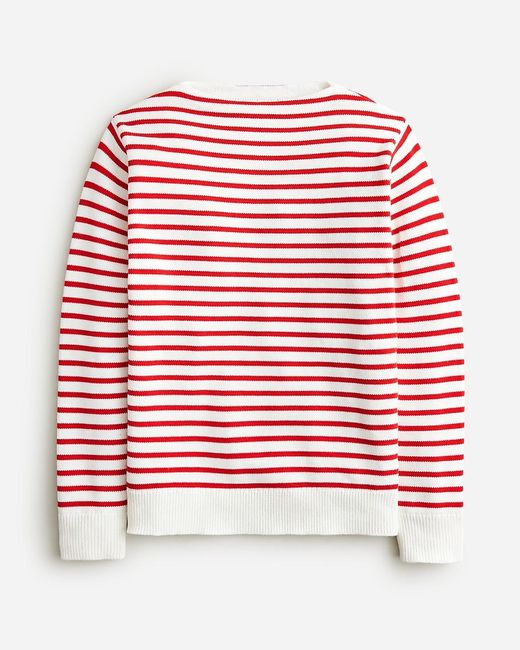 J.Crew Red Cotton Boatneck Sweater for men