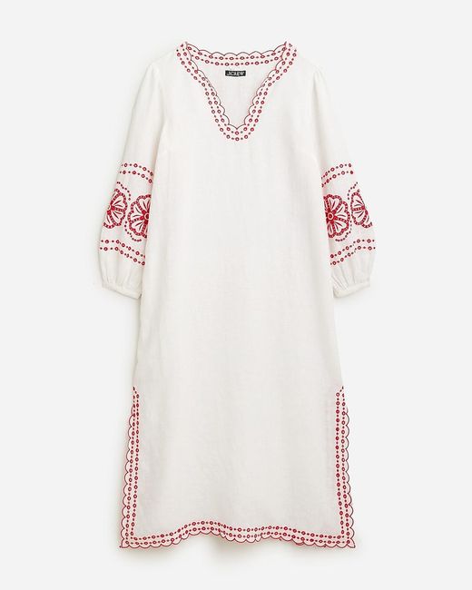 J.Crew Pink Bungalow Embroidered Dress