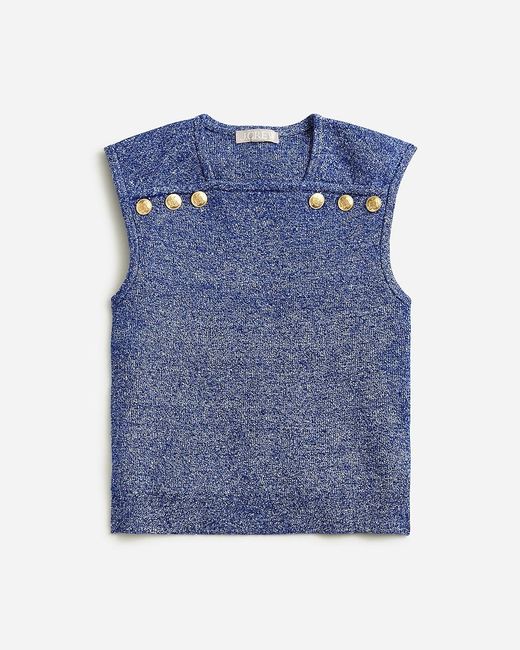J.Crew Blue Sweater Shell With Buttons