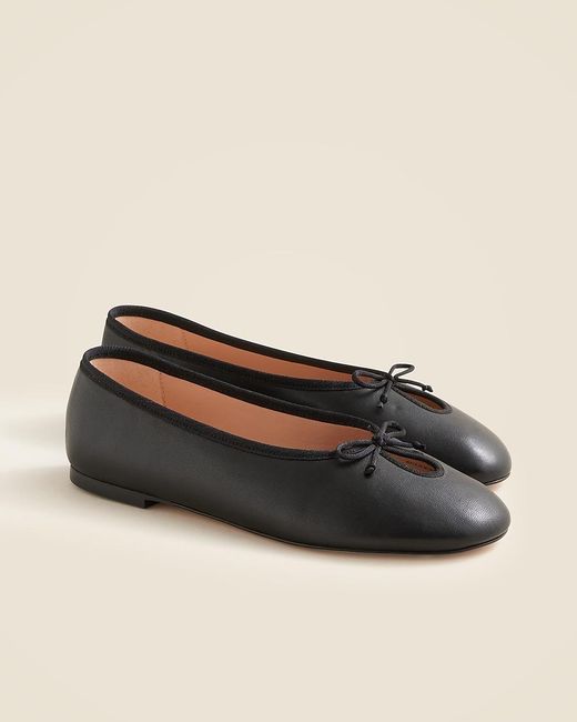 J.Crew Black Andi Keyhole Ballet Flats