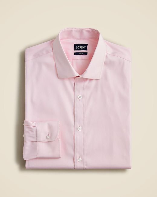 J.Crew Pink Slim Bowery Performance Stretch Dress Shirt With Spread Collar for men
