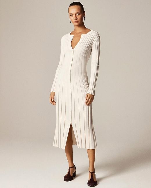 jcrew sweater dress Knit Sweater-Dresses Imported. J.Crew Wide-Rib Sweater-Dress in Natural