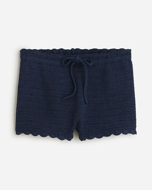 J.Crew Blue Crochet Mini Short