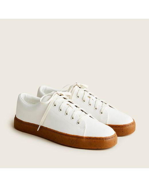J.Crew White Eco Court Sneakers In Canvas for men