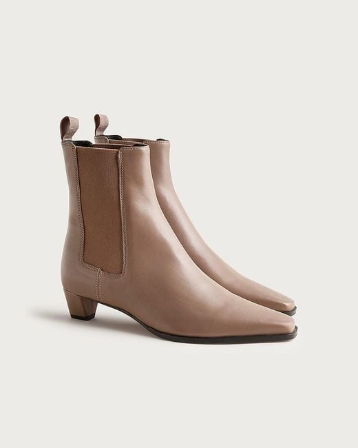 J.Crew Natural Remi Square-Toe Ankle Boots