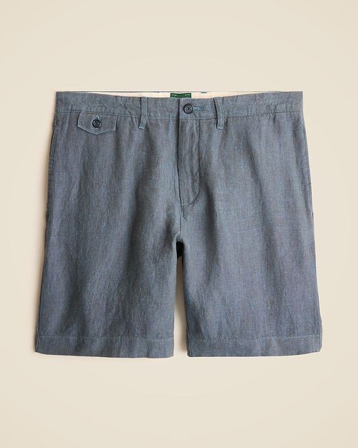 J.Crew Blue 7" Linen Short for men