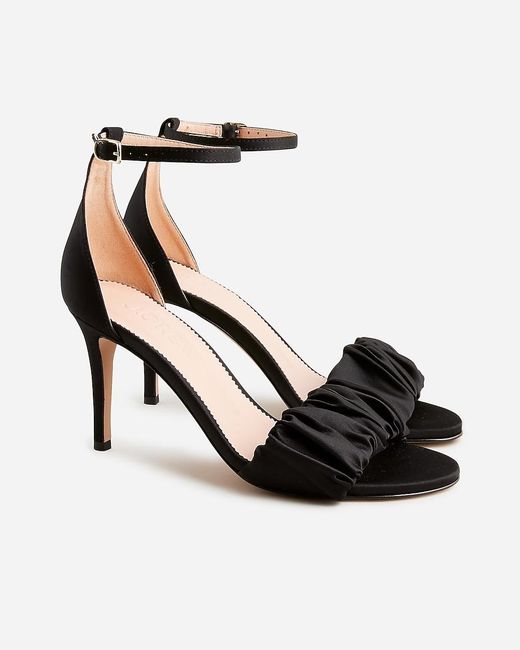 J.Crew Black Collection Rylie Ruched-Strap Heels