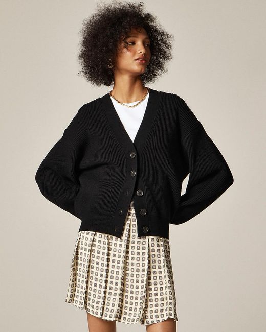 J.Crew Black Sculptural Cardigan