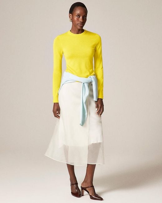 J.Crew Yellow Carolyn Fitted Crewneck Sweater