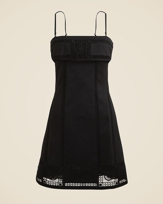 J.Crew Natural Crochet-Panel Mini Dress