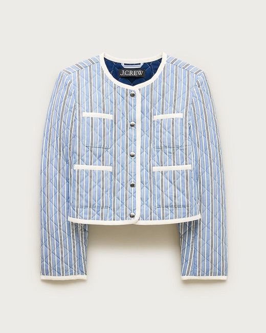 J.Crew Blue Quilted Lady Jacket