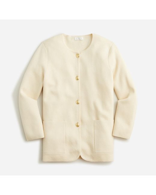 J.Crew Giselle Sweaterblazer in Natural Lyst