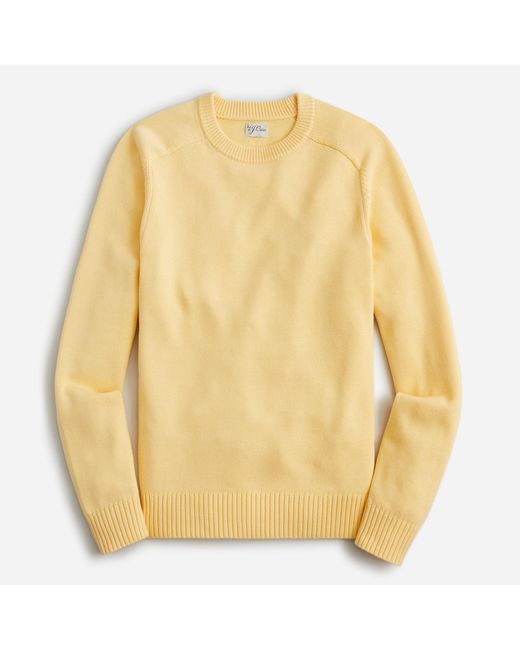 J.Crew Yellow Heritage Cotton Crewneck Sweater for men