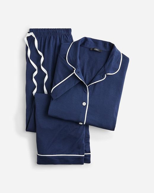 J.Crew Blue Eco Dreamiest Short-Sleeve Pajama Set