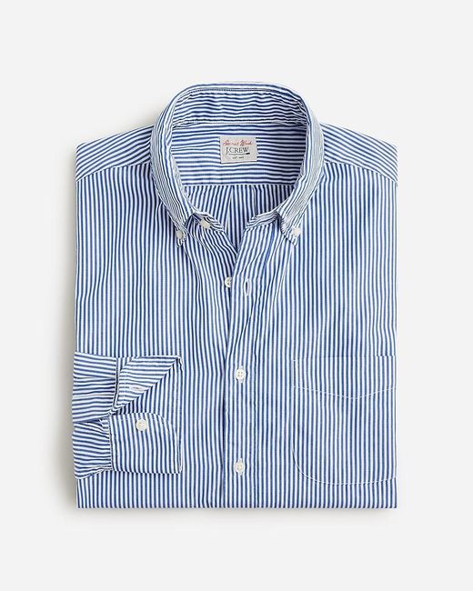 J.Crew Blue Relaxed-Fit Secret Wash Cotton Poplin Shirt for men