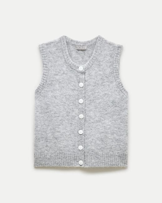 J.Crew Gray Button-Front Vest