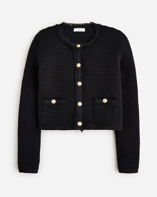 J.Crew Black Emilie Sweater Lady Jacket