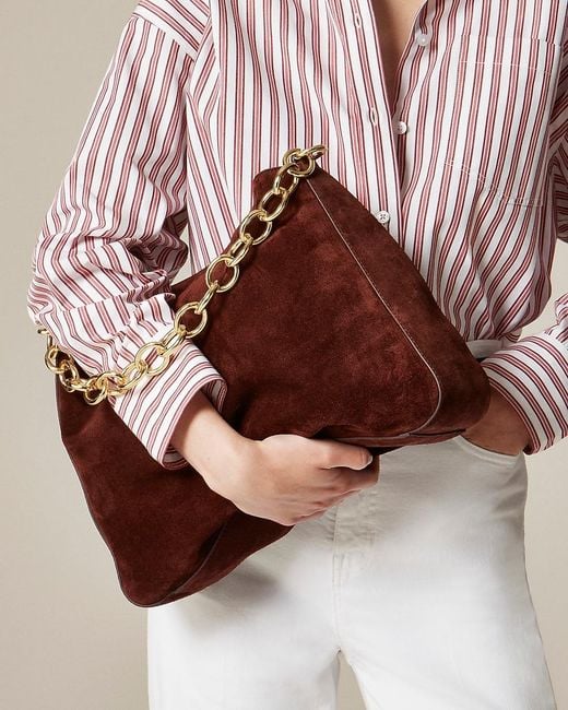 J.Crew Brown Berkeley Chainlink Shoulder Bag