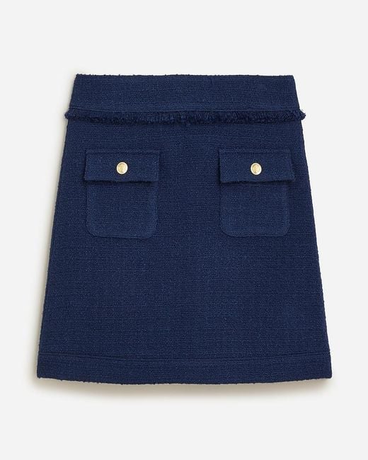 J.Crew Blue Patch-Pocket Mini Skirt