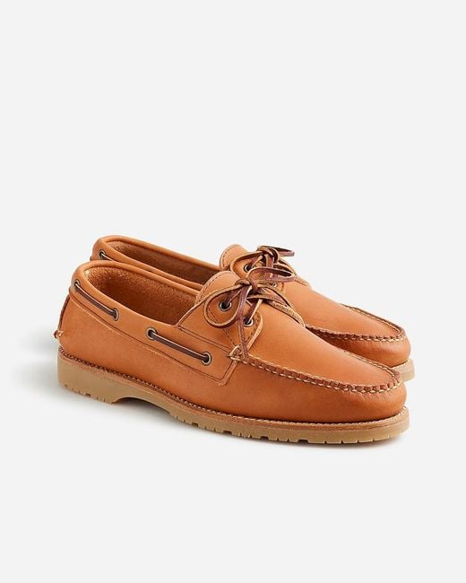 J.Crew Brown Rancourt & Co. X Read Boat Shoes With Lug Sole for men