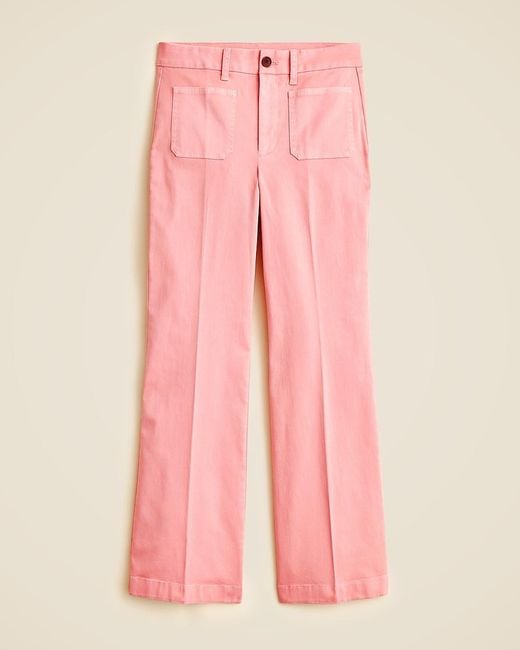 J.Crew Pink Charley Kickout Cropped Pant
