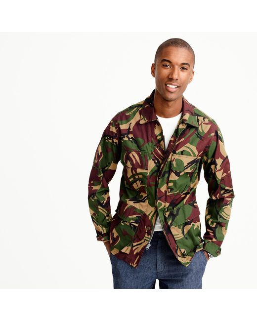 J.Crew Multicolor Wallace & Barnes Lightweight Military Jacket In Camo for men