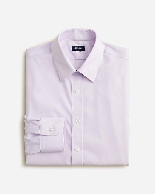 J.Crew Purple Slim Bowery Wrinkle-Free Dress Shirt With Point Collar for men