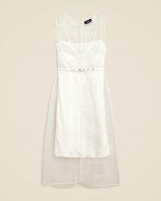 J.Crew Collection Layered Shift Dress in Natural | Lyst