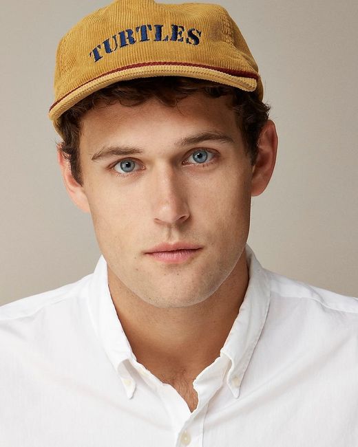 J.Crew Natural Beams Plus X Made-In-The-Usa Embroidered Corduroy Baseball Cap for men