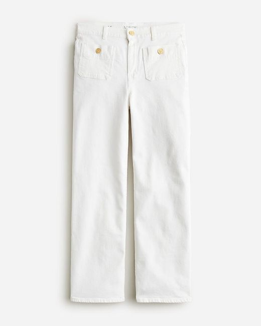 J.Crew White Tall Sailor Slim Wide-Leg Jean