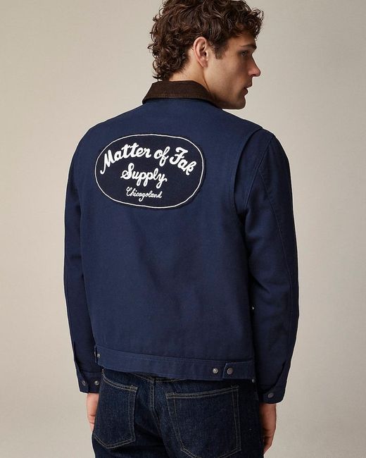 J.Crew Limited Edition Fx S I The Bear I X Canvas Work Jacket in Blue for Men Lyst
