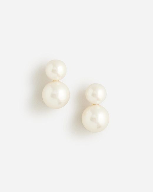 J.Crew White Ball Earrings