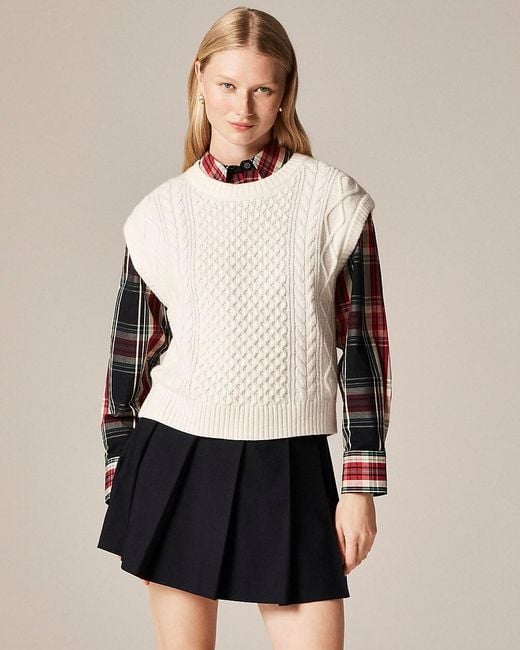 J.Crew Natural Cable-Knit Shell