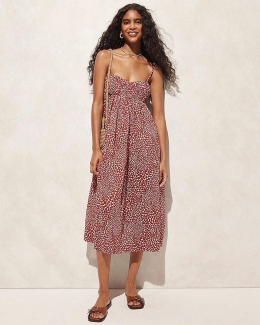 J.Crew Red Empire-Waist Maxi Dress