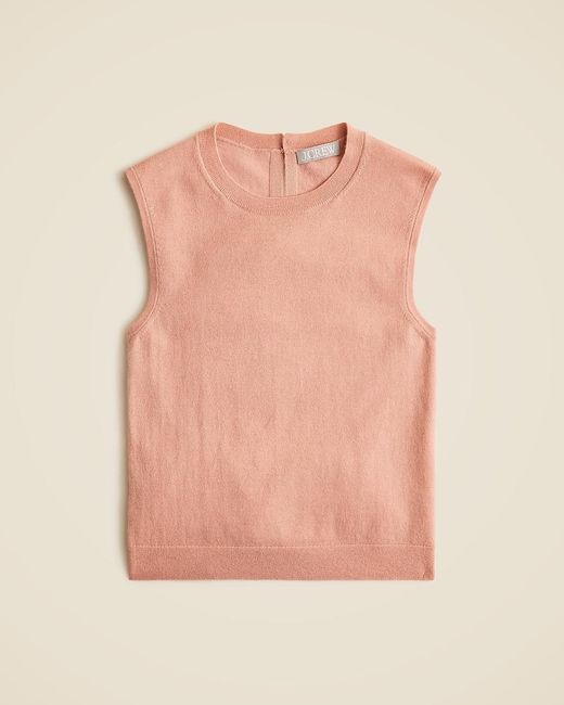 J.Crew Natural Featherweight Cashmere-Blend Cropped Sweater Shell