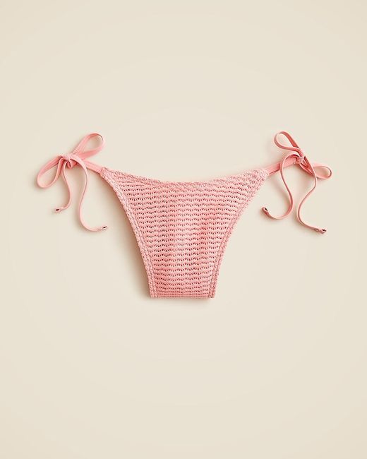 J.Crew Pink Crochet String Bikini Bottom