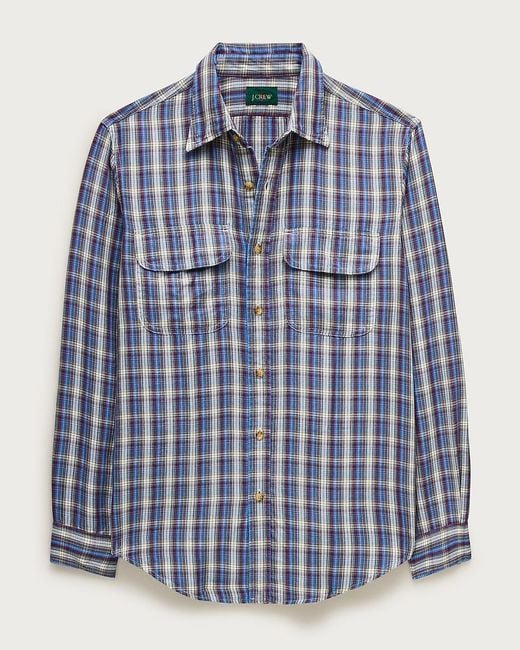 J.Crew Blue Two-Pocket Workshirt for men
