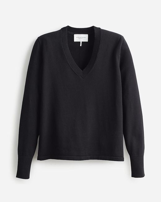 J.Crew Blue State Of Cotton Nyc Ellie V-Neck Sweater