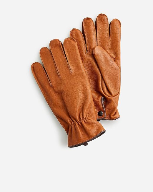 J.Crew Brown Leather Gloves With Wool Lining for men