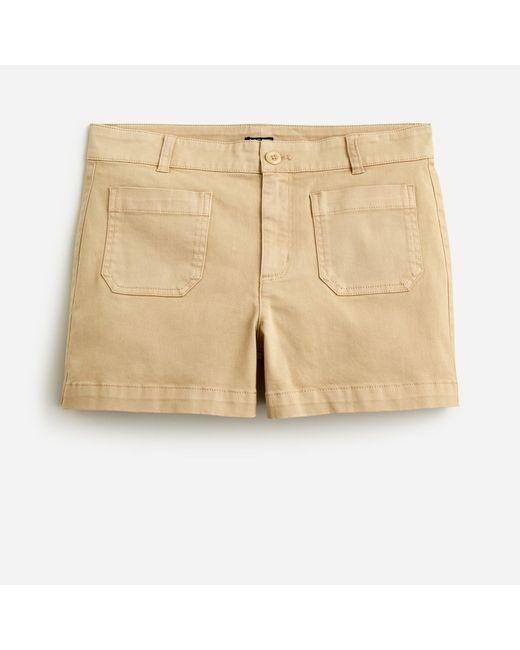 J.Crew Natural New Patch-pocket Chino Short In Gingham