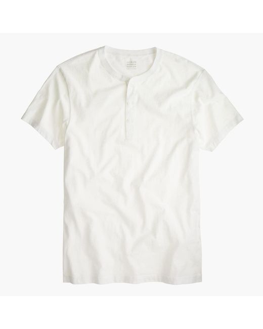 Lyst - J.Crew Slim Broken-in Short-sleeve Henley in White for Men