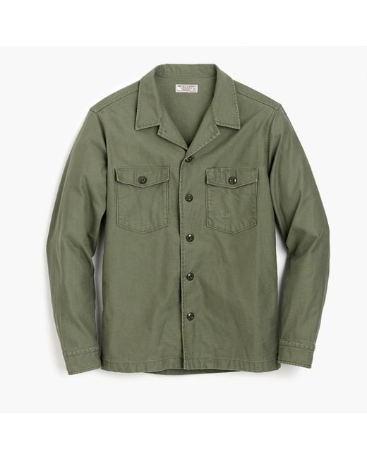 J.Crew Green Wallace & Barnes Military Shirt-jacket for men